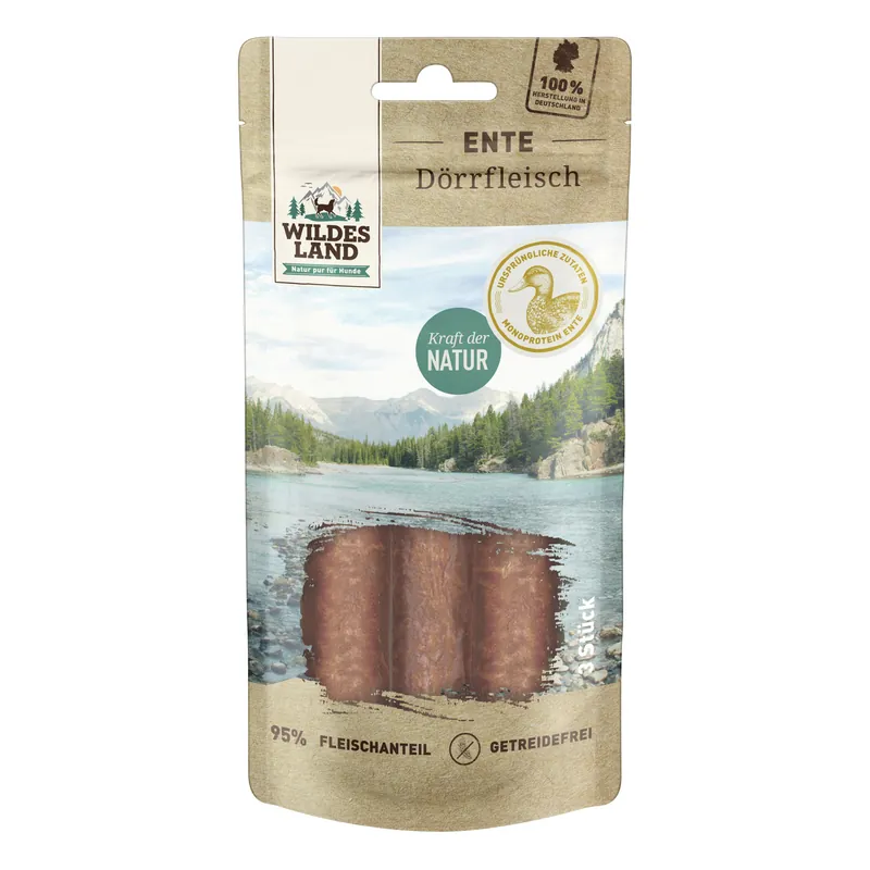 Schnäppchen WILDES LAND Snack Dörrfleisch Ente 3 Stück